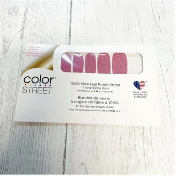 Color Street Real Nail Polish Strips Easy Peel & Apply Shimmer Pink Czech Me Out - Picture 2 of 3